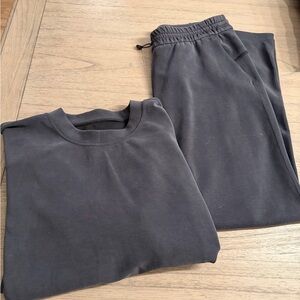 lululemon athletica Black/gray Softstreme set